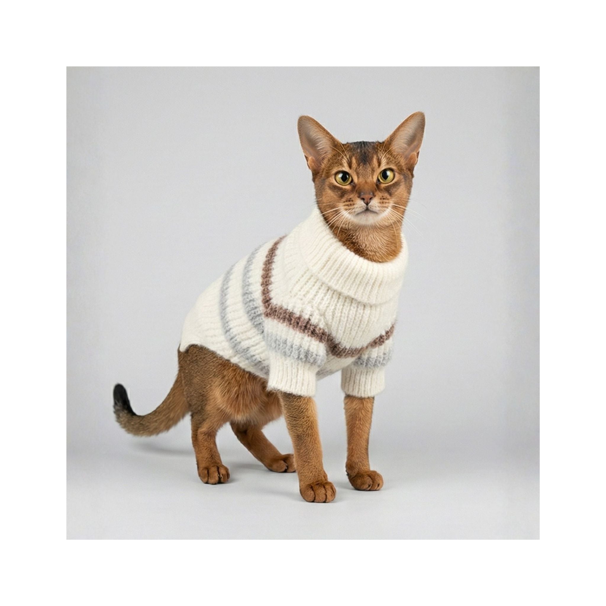 Wev Wev™ Striped Turtleneck Sweater - for yours